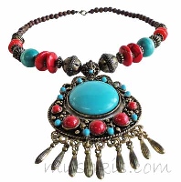 Indian ethnic necklace - click here for large view